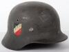 WW2 German Army M-35 Double Decal Steel Combat Helmet - 2