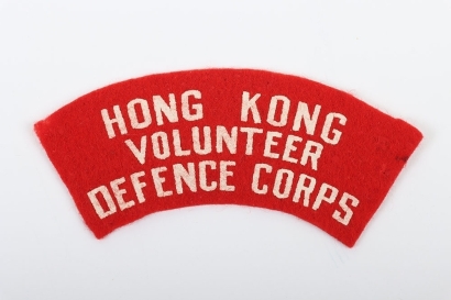 Scarce Hong Kong Volunteer Defence Corps Shoulder Title