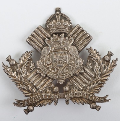 Calcutta Scottish Officers Silver Glengarry Badge