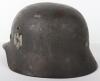 WW2 German Army M-35 Double Decal Steel Combat Helmet - 4