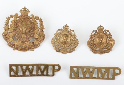 Canadian North West Mounted Police Cap, Collar Badges and Shoulder Titles