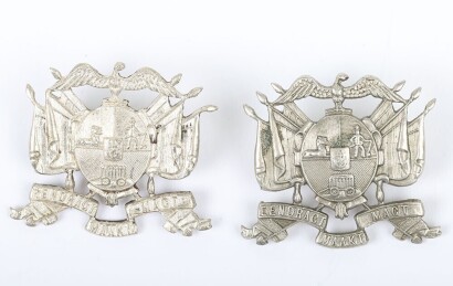 2x Boer War ZAR Transvaal Artillery Slouch Hat Badges