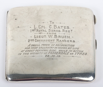 Royal Berkshire Regiment Regimentally Important Hallmarked Silver Presentation Cigarette Case