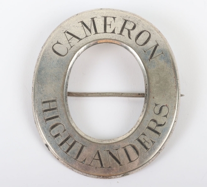 Scarce Pre-1881 Cameron Highlanders Pipers Plaid Brooch