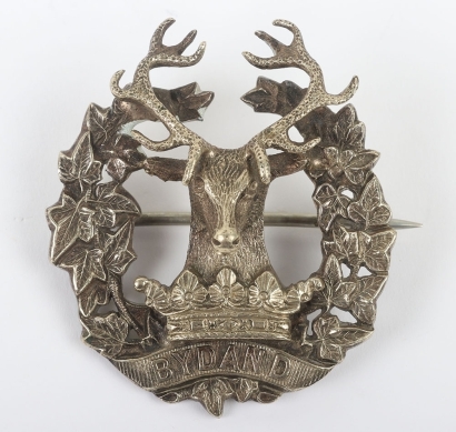 Gordon Highlanders Officers Glengarry Badge