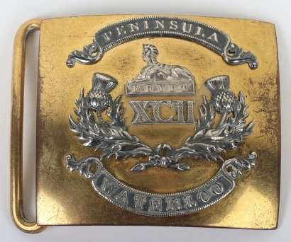 92nd (Gordon Highlanders) Regiment of Foot Officers Waist Belt Clasp
