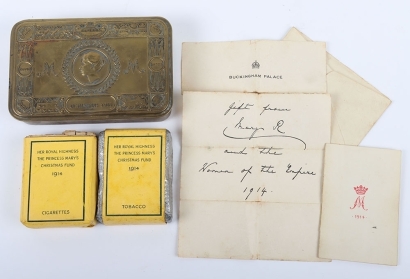 WW1 Christmas 1914 Princess Mary Gift Tin with Contents