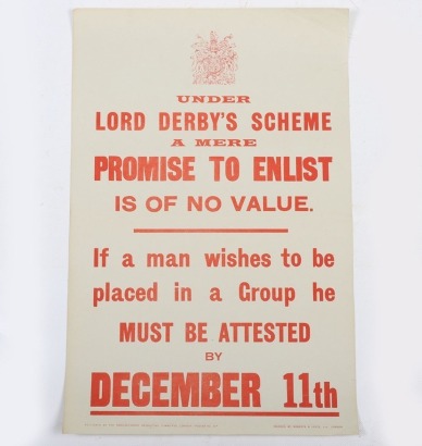 WW1 British Parliamentary Recruiting Committee Poster No137
