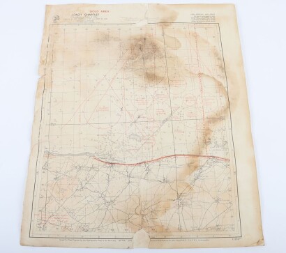 WW2 D-Day Gold Beach Chartlet Map, 1944 Original.