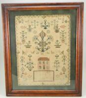Early nineteenth century framed sampler by Mary Anne, aged 13,