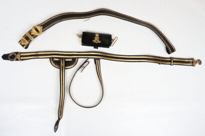Royal Engineers Services Officers Full Dress Pouch, Pouch Belt, Waist Belt & Slings