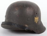 German Army M-42 Single Decal Steel Combat Helmet