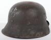 German Army M-42 Single Decal Steel Combat Helmet - 3