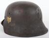 German Army M-42 Single Decal Steel Combat Helmet - 4