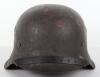 German Army M-42 Single Decal Steel Combat Helmet - 9