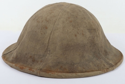 WW1 British Steel Combat Helmet with Cloth Trench Cover