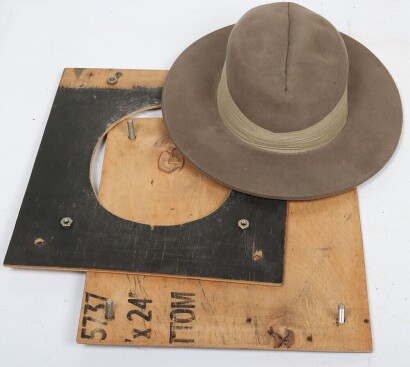 Gurkha Rifles Unissued Officers Bush Hat in Storage Frame,