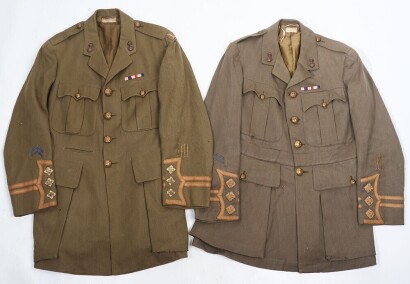 Pair of WW1 Lancashire Fusiliers Officers Cuff Rank Tunics