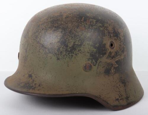 WW2 German Luftwaffe Normandy Camouflaged Steel Combat Helmet