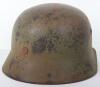 WW2 German Luftwaffe Normandy Camouflaged Steel Combat Helmet - 3