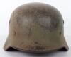 WW2 German Luftwaffe Normandy Camouflaged Steel Combat Helmet - 9