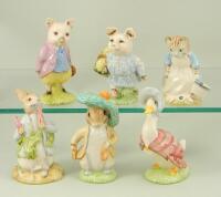 Six Beswick Royal Albert Beatrix Potter Figures,