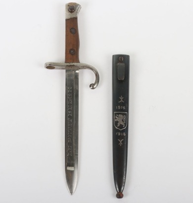 Miniature Great War Belgium Bayonet