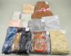 Assortment of material suitable for making dolls clothes,