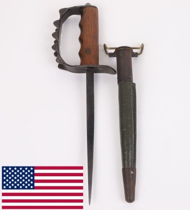 WW1 American M-1917 Trench Fighting Knife by American Cutlery Co with Double Row Knuckle Teeth