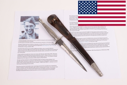 WW2 1st Pattern Fairbairn Sykes (F.S) Commando Knife by Wilkinson Sword, Attributed to Corporal George F Priest, US Marines Air Service VMSB-141, Killed in the Pacific 11th October 1943