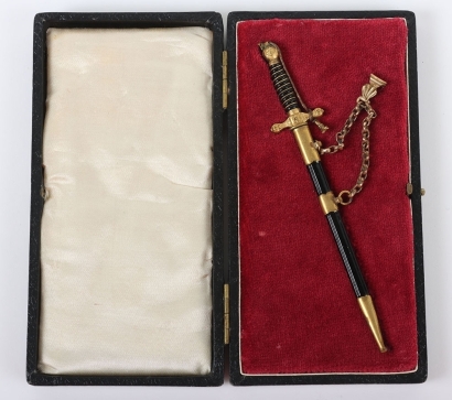 Cased Miniature Naval Dagger