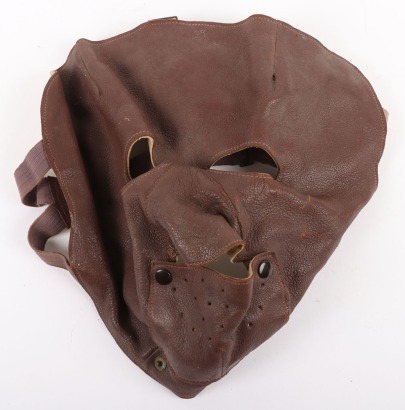 WW1 Period RFC RNAS Leather Protective Face Mask