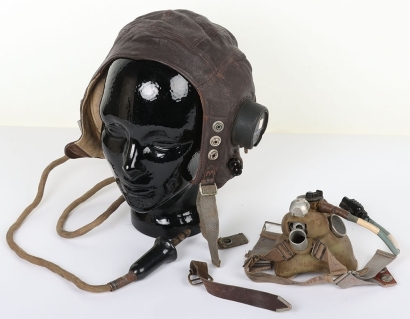 WW2 RAF 3rd Pattern C Type Flying Helmet & H type mask