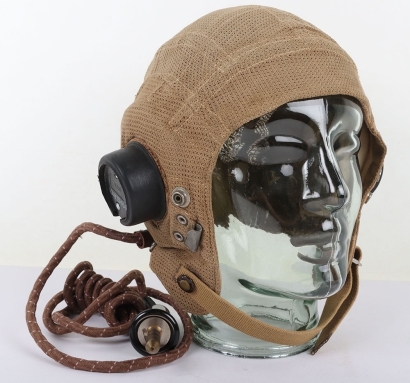 WW2 RAF E Type Aertex Flying Helmet.