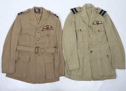 WW2 RAF Officers Tropical KD Service Dress Jackets x2.