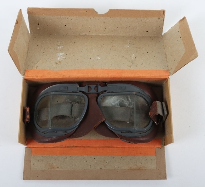 WW2 RAF Mk.VIII Flying Goggles, Boxed, Unissued.