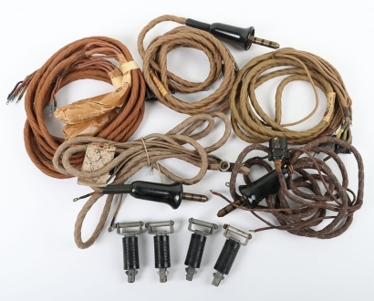 WW2 Flying Helmet Wiring Looms and Mae west/Dinghy Clips