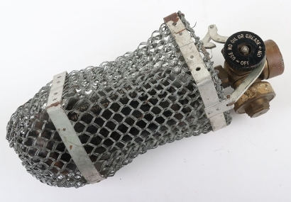 WW2 RAF Oxygen bottle within its Fuselage Mounted Carrier, Halifax Bomber.