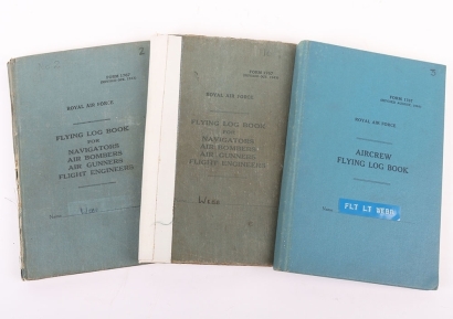 Cold War Period RAF Vulcan Pilots Log Books X3.