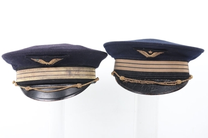 WW2 French Air Force Arm&eacute;e de l'Air, Peaked Caps x2.