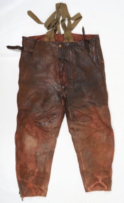 WW2 French Air Force, Arm&eacute;e de l'Air, Leather Flying Trousers.