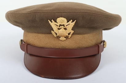 WW2 US Army Officers Peaked Cap, British Made.