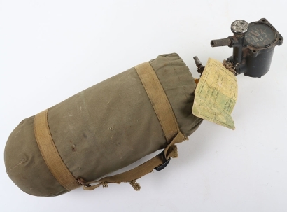 WW2 USAAF A-6 'Walk About' Oxygen Bottle in Carrier.