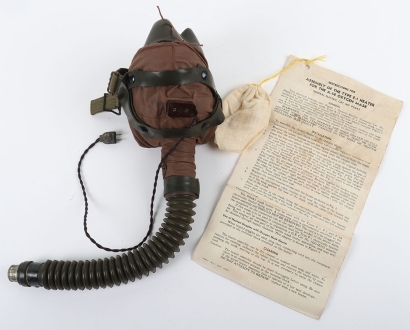 WW2 USAAF A14 Oxygen Mask with E1 Electrical Heater.