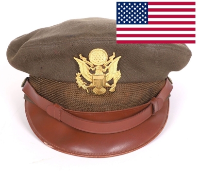 WW2 USAAF Officers Peaked 'Crusher' Cap, 306th BG.
