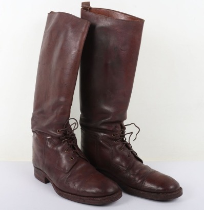 WW2 Japanese Officers Leather High Leg Boots.