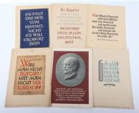 25x Third Reich NSDAP Illustrated “Wochenspruch” Printed Pages