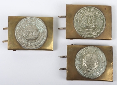 3x WW1 German State Belt Buckles