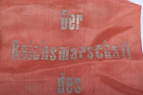 Rare Third Reich Personal Presented Funeral Sash by Herman Goering