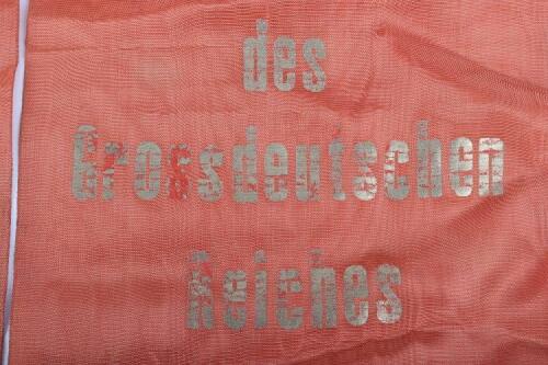 Rare Third Reich Personal Presented Funeral Sash by Herman Goering